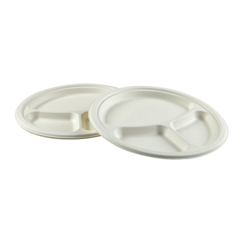 3CP ROUND PLATE (BAGASSE)