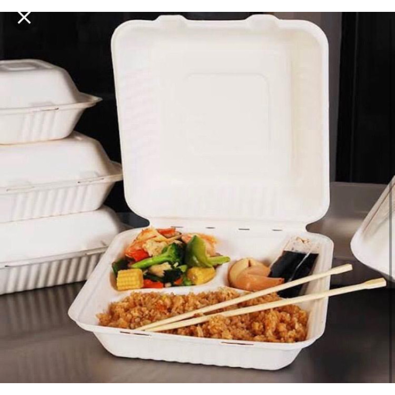 3CP MEAL BOX (Bagasse)