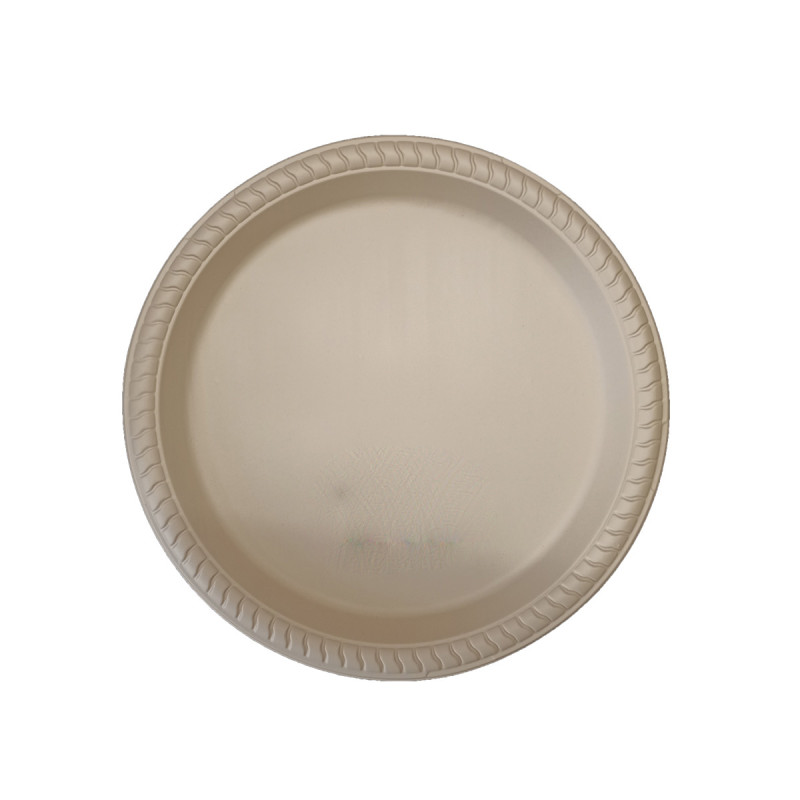 Plain round plate (cornstarch) 